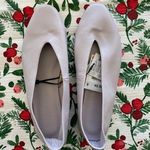Zara Leather Ballet Flats
